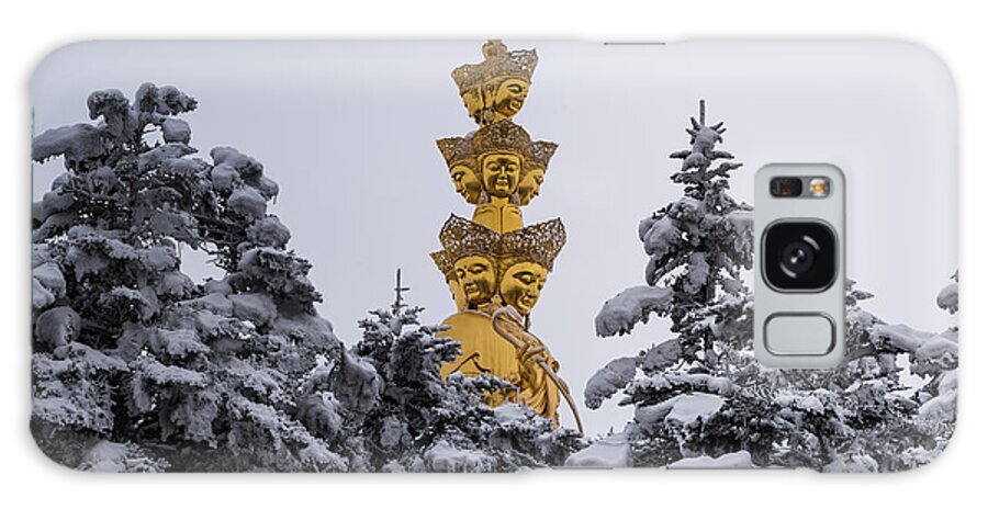 Buddha Galaxy Case featuring the photograph Golden Buddha on Mount Emei by William Dickman