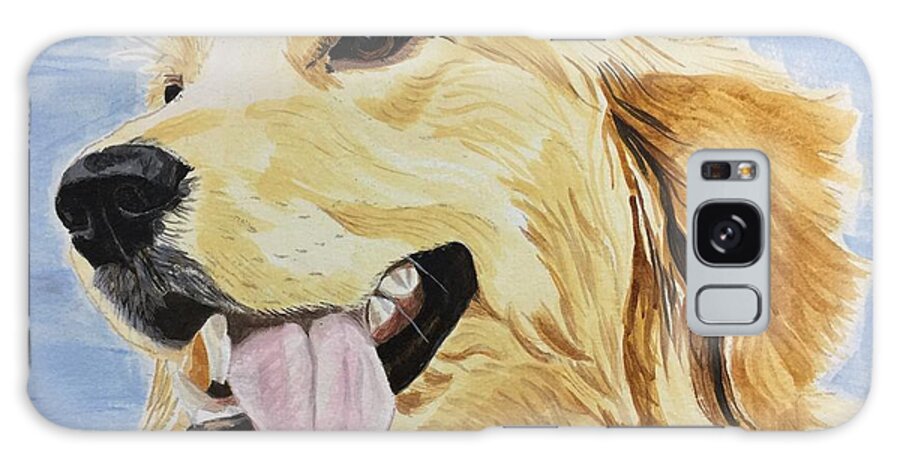 Golden Retriever Galaxy S8 Case featuring the painting Golden Day by Sonja Jones