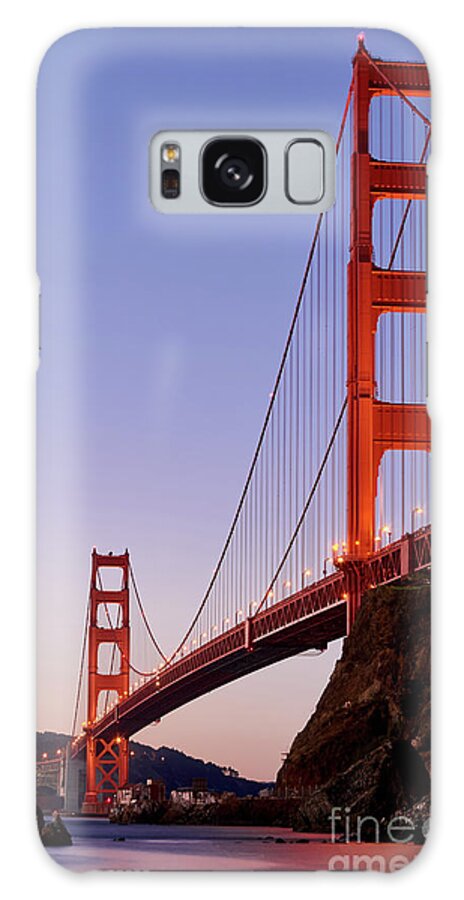 Architecture Galaxy Case featuring the photograph Golden Gate Bridge from Fort Baker, Dawn by Dean Birinyi