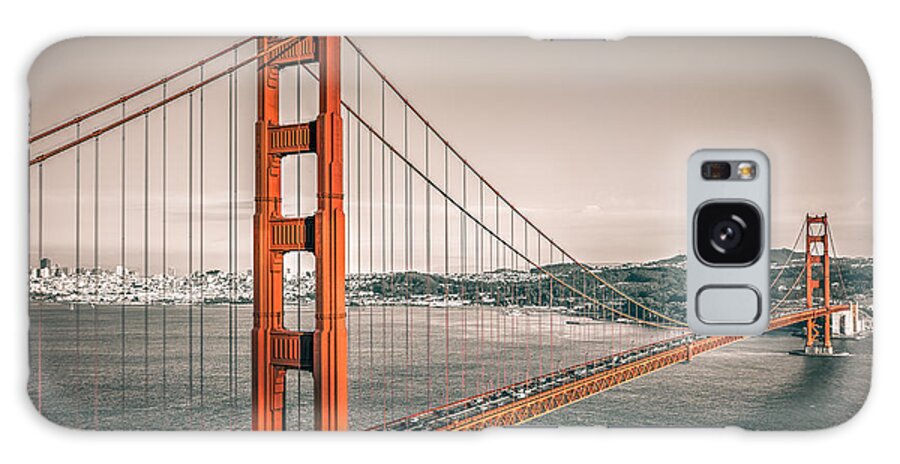 Golden Gate Bridge Galaxy S8 Case featuring the photograph Golden Gate Bridge Selective Color by James Udall