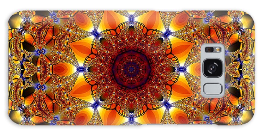 Wall Art Galaxy Case featuring the digital art Golden Mandala by Kelly Holm