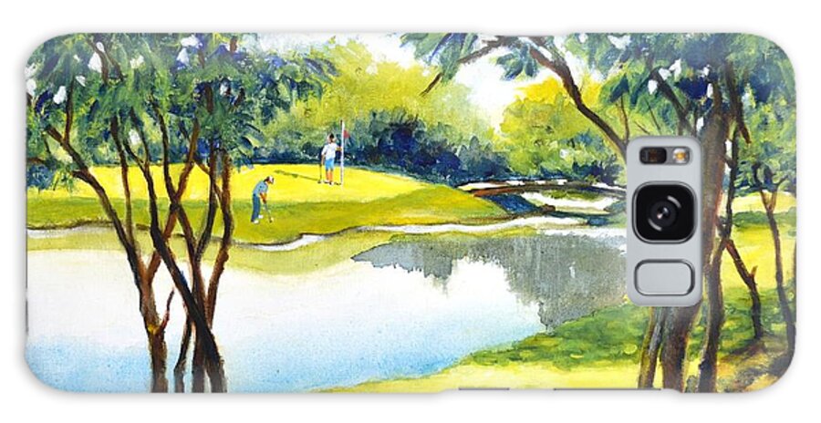 Golf Galaxy Case featuring the painting Golf haven by Betty M M Wong