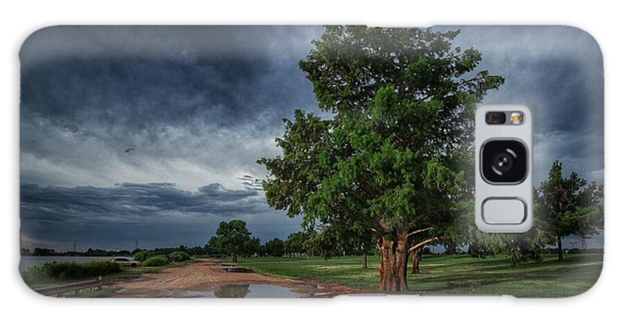 Lake Overholser Galaxy Case featuring the photograph Good Morning Tree and Sky by Buck Buchanan