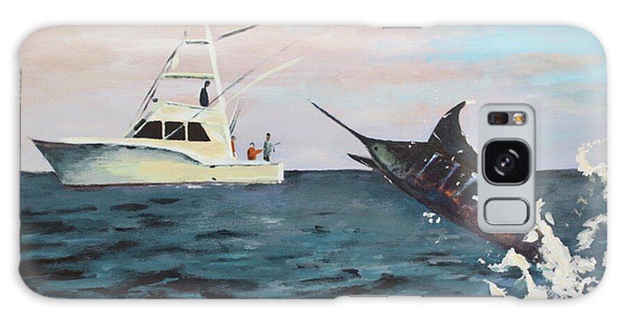 Marlin Galaxy Case featuring the painting Good Times Offshore by Mike Jenkins