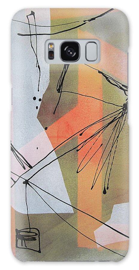 Abstract Galaxy Case featuring the painting Good Vibrations One by Louise Adams