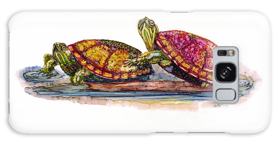 Woolyfrogarts Galaxy Case featuring the photograph Spring Turtles by Jan Killian