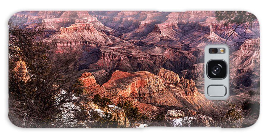 Landscape Galaxy S8 Case featuring the photograph Grand Canyon Winter Sunrise Landscape at Yaki Point by Brian Tada