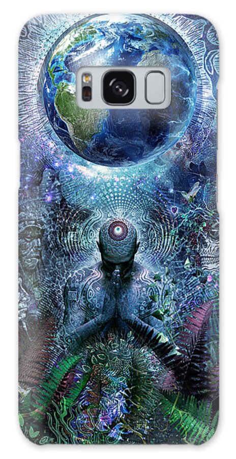 Cameron Gray Galaxy Case featuring the digital art Gratitude For The Earth And Sky by Cameron Gray