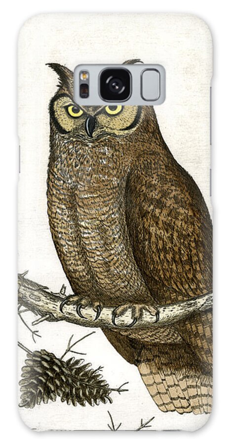 Etching Galaxy Case featuring the painting Great Horned Owl by Charles Harden