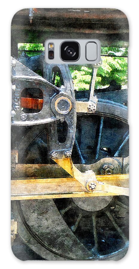 Trains Galaxy Case featuring the photograph Great Western 90 Wheel Closeup by Susan Savad