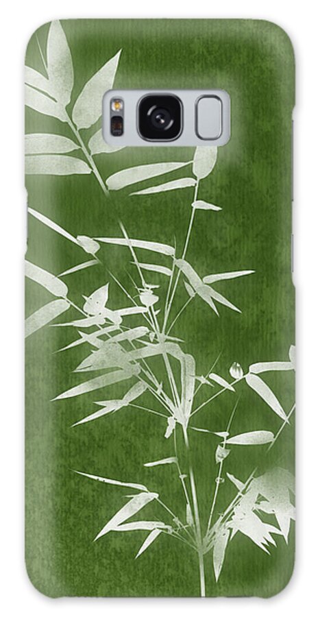 Bamboo Galaxy Case featuring the mixed media Green Bamboo 3- Art by Linda Woods by Linda Woods