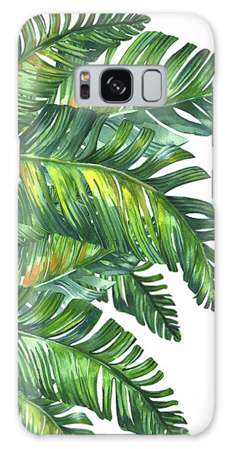 Summer Galaxy Case featuring the digital art Green Tropic by Mark Ashkenazi