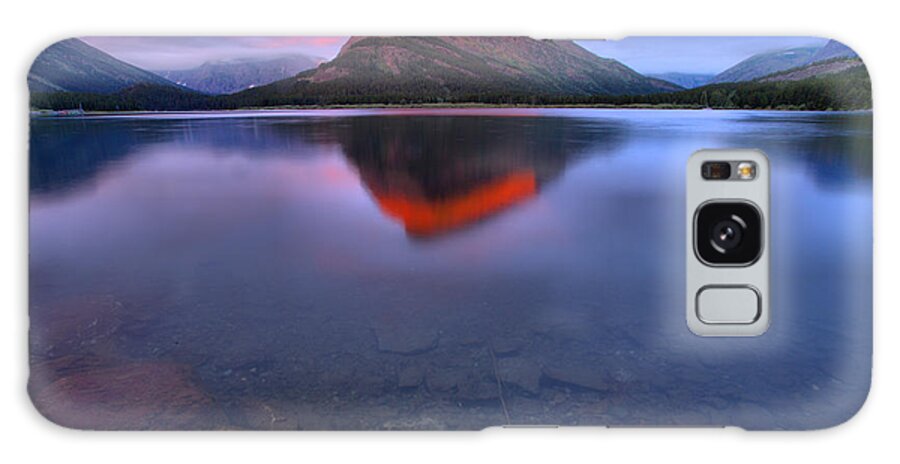 Grinnell Point Galaxy Case featuring the photograph Grinnell Sunrise Fiery Stripe by Adam Jewell
