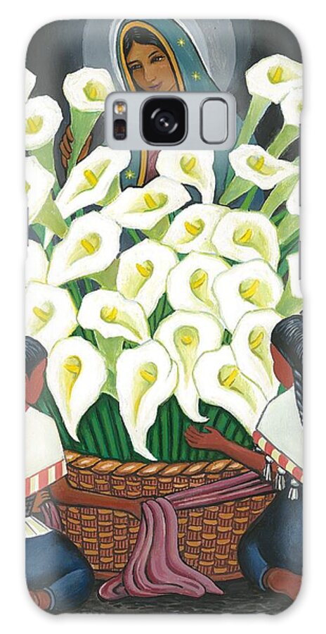 Diego Rivera Galaxy S8 Case featuring the painting Guadalupe visits Diego Rivera by James RODERICK