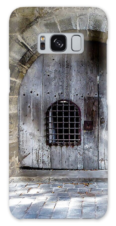 Door Galaxy Case featuring the photograph Guard Tower Door - Rothenburg by Pamela Newcomb