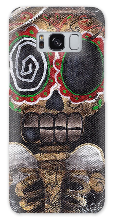 Day Of The Dead Galaxy Case featuring the painting Guardian Angel by Abril Andrade