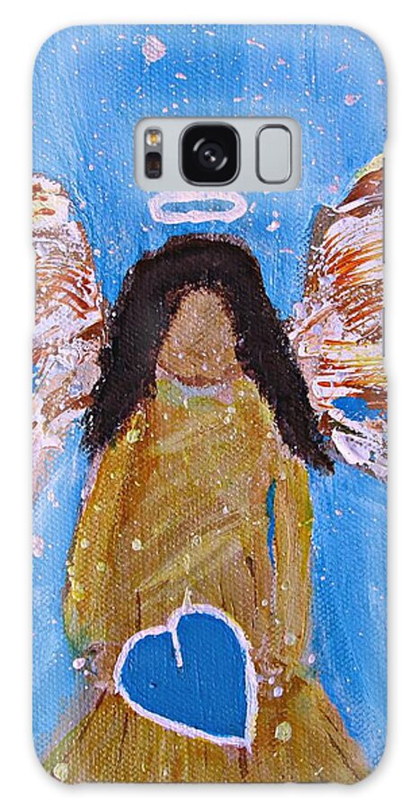 Angel Galaxy Case featuring the painting Guardian Angel by Mary Mirabal