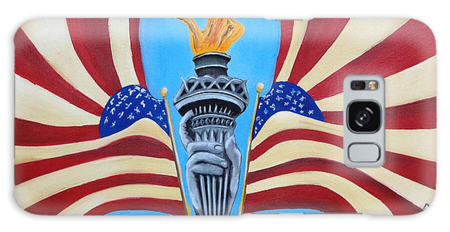 Marine Galaxy Case featuring the painting Guardian's of Liberty by Dean Glorso