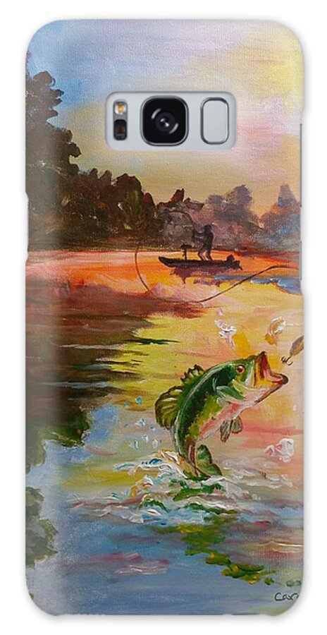 Landscape Galaxy Case featuring the painting Guist Creek, Shelbyville, Ky. by Carole Powell