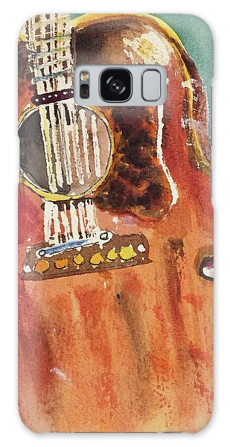 Guitar Galaxy Case featuring the painting Abstract Guitar #4 by Bonny Butler