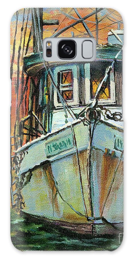 Louisiana Art Galaxy Case featuring the painting Gulf Coast Shrimper by Dianne Parks