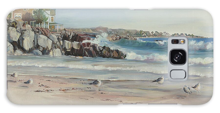 Oil Galaxy Case featuring the painting Gulls at Rest by P Anthony Visco