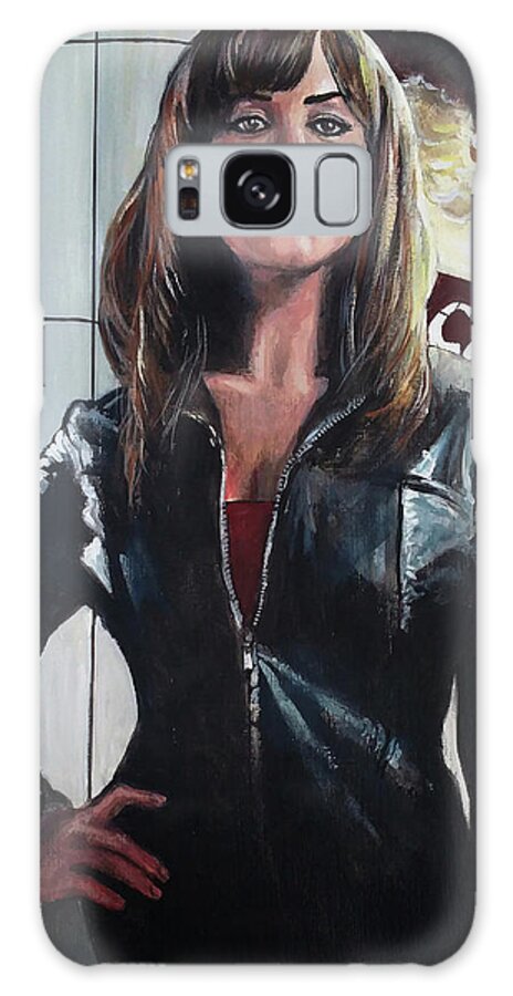 Torchwood Galaxy Case featuring the painting Gwen Cooper by Tom Carlton