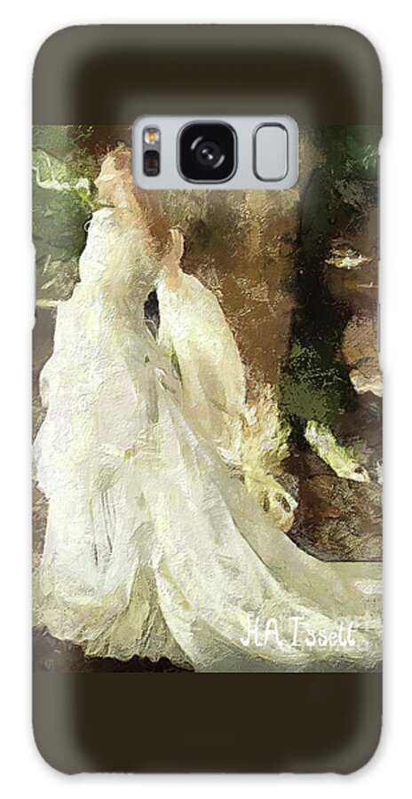White Dress Galaxy Case featuring the digital art Gwendolyn White Gown by Humphrey Isselt