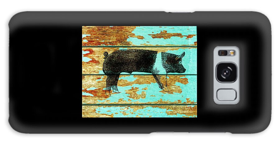 Hampshire Boar Galaxy Case featuring the drawing Hampshire Boar 1 by Larry Campbell