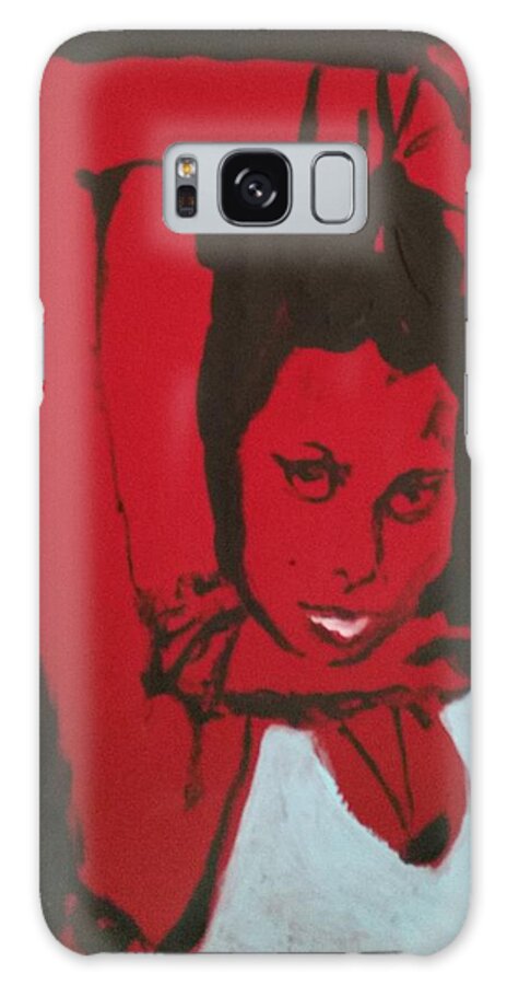 Pose Galaxy Case featuring the painting Hands up sketch III by Bachmors Artist