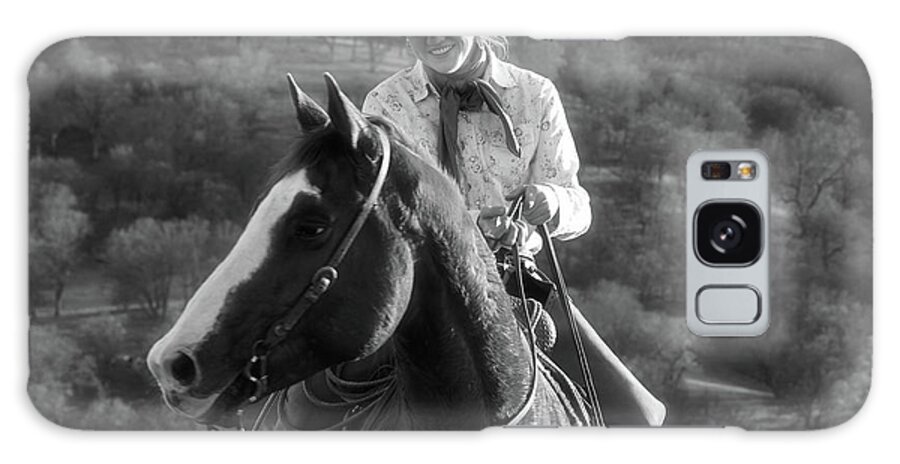 Cowgirls Galaxy Case featuring the photograph Happy Cowgirl by Ana V Ramirez
