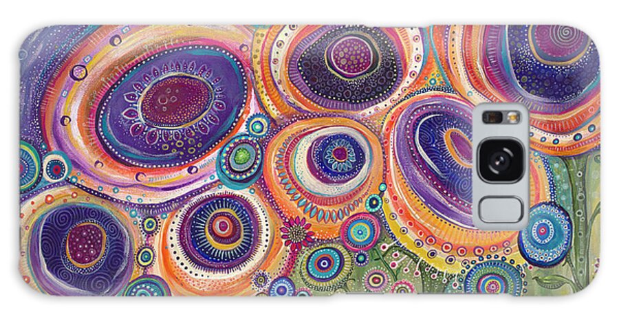 Flowers Galaxy Case featuring the painting Happy Dance by Tanielle Childers