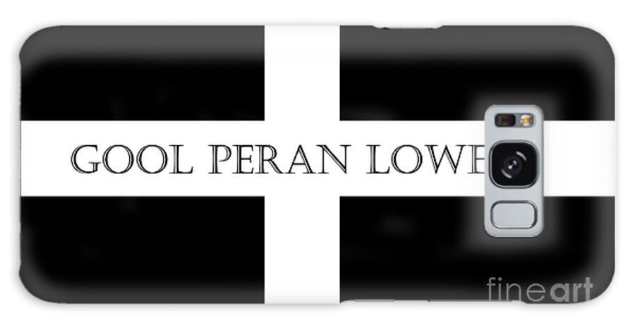 Gool Peran Lowen Galaxy Case featuring the digital art Happy St Piran's Day by Terri Waters