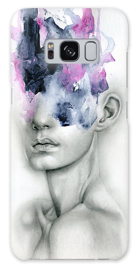 Portrait Galaxy Case featuring the painting Harbinger by Patricia Ariel