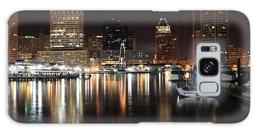 Harbor Galaxy Case featuring the photograph Harbor Nights - Baltimore Skyline by Ronald Reid