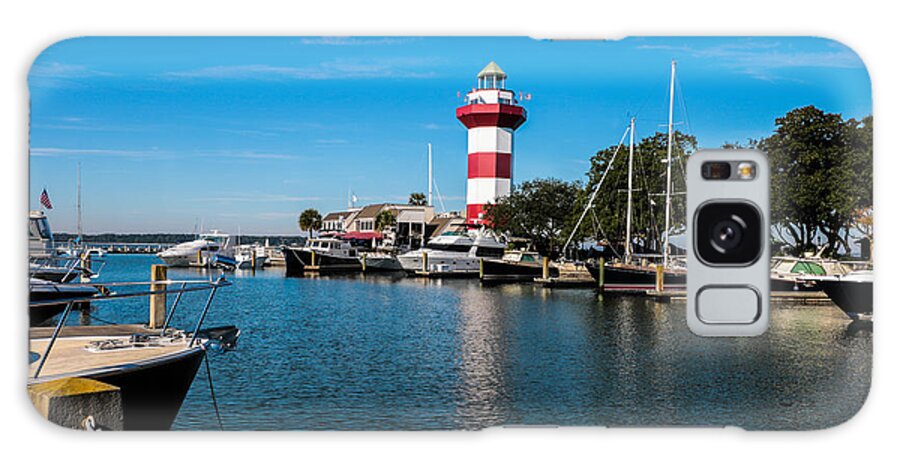 Harbor Town Galaxy Case featuring the photograph Harbourtown Lighthouse and Harbor by Thomas Marchessault