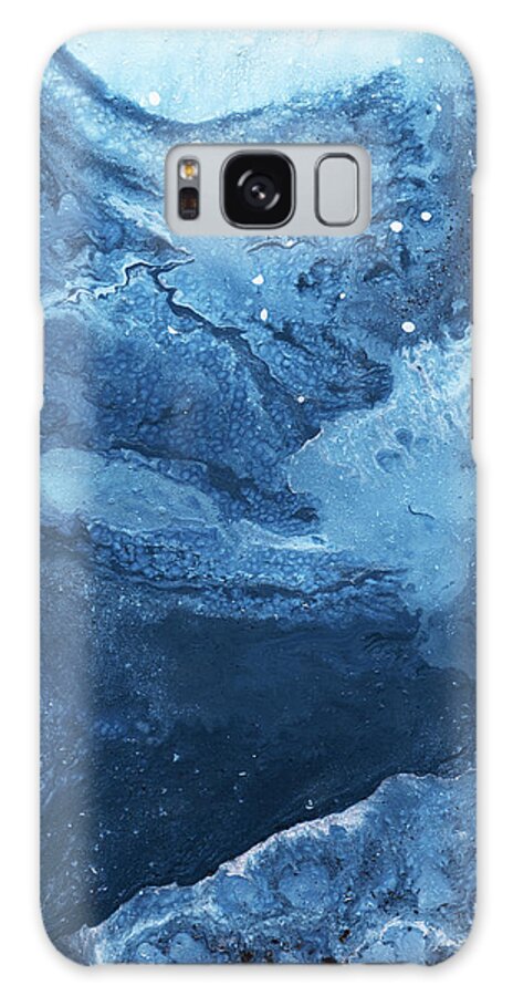 Abstract Galaxy Case featuring the mixed media Harmonious Blues- Art by Linda Woods by Linda Woods