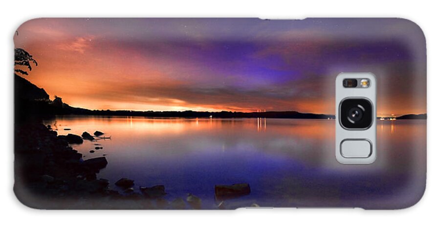 Night Galaxy Case featuring the photograph Harrison Bay at Night by Steven Llorca