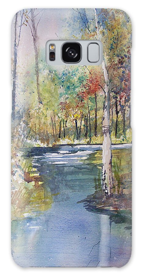 Ryan Radke Galaxy Case featuring the painting Hartman Creek Birches by Ryan Radke