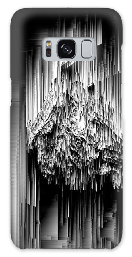 Glitch Galaxy Case featuring the digital art Haunted Static - Pixel Art by Jennifer Walsh