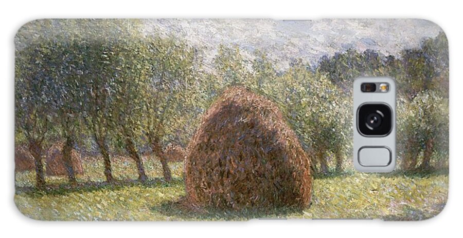 Impressionism;impressionist; Landscape; Field; Farm; Hay; Tree; Farming; Claude Monet Galaxy Case featuring the painting Haystacks at Giverny, 1893 by Claude Monet by Claude Monet