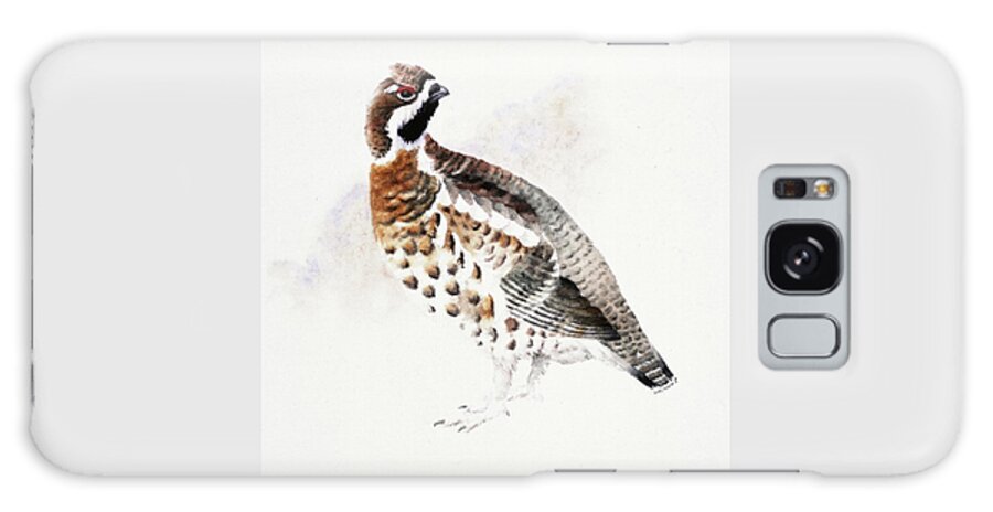 Hazel Grouse Galaxy S8 Case featuring the painting Hazel Grouse by Attila Meszlenyi