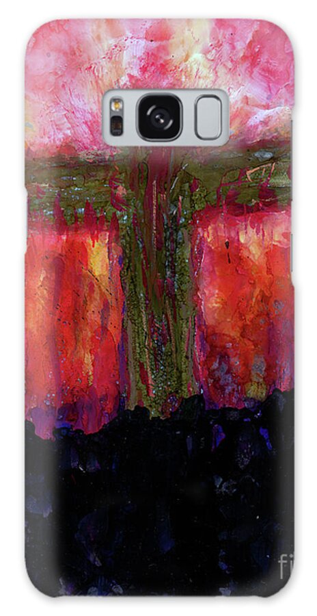 Cross Galaxy Case featuring the painting He is Risen by Eunice Warfel