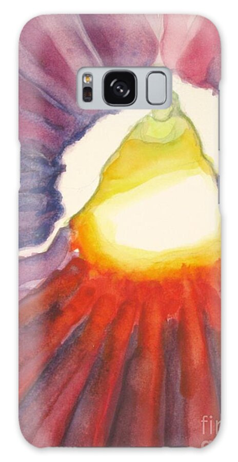 Floral Watercolour Galaxy Case featuring the painting Heart of the Flower by Inese Poga