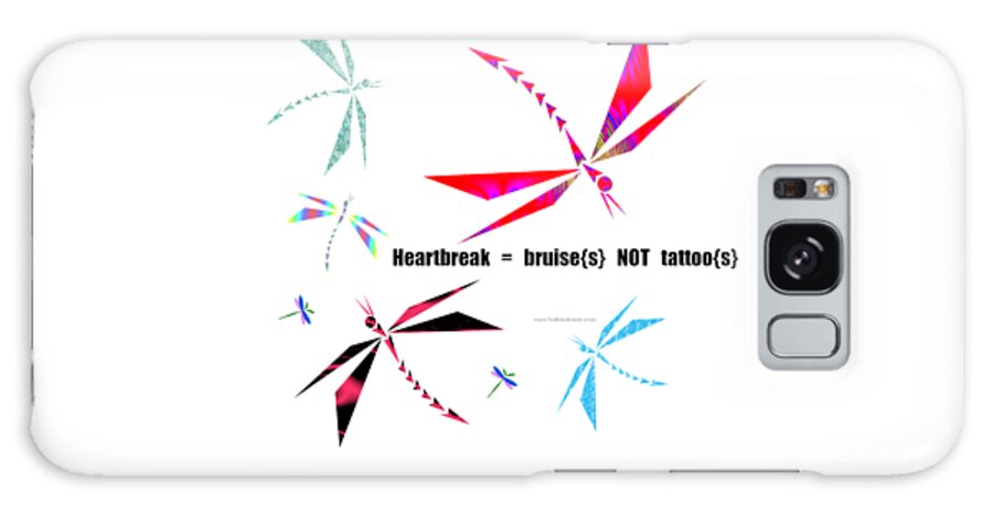 Heartbreak Galaxy Case featuring the digital art Heartbreak equals Bruises NOT tattoos by Barbara Burns