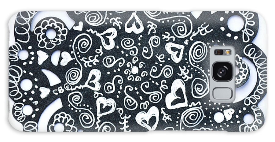 Zentangle Galaxy Case featuring the drawing Hearty by Carole Brecht