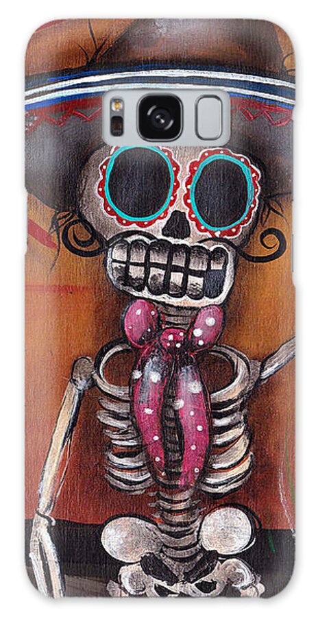 Day Of The Dead Galaxy Case featuring the painting Heat Wave by Abril Andrade