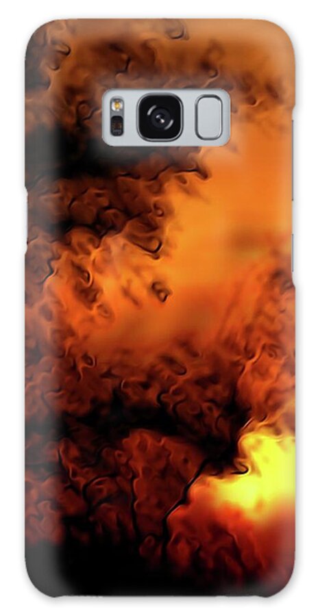 Abstract Arizona Sunset Galaxy Case featuring the photograph Heat Wave by Debra Sabeck