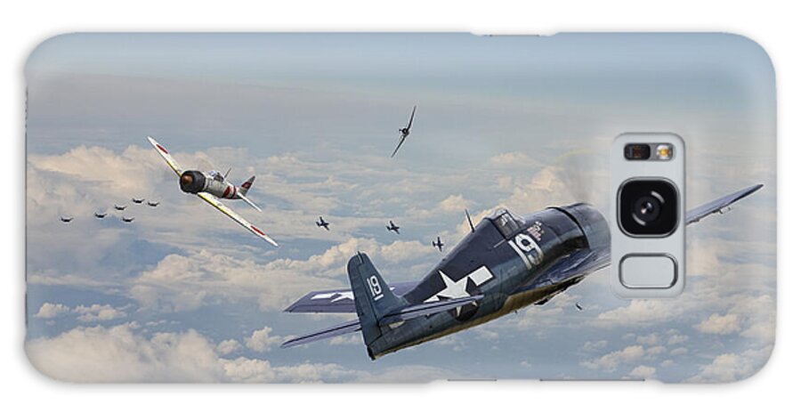 Aircraft Galaxy Case featuring the photograph Hellcat F6F - Duel in the Sun by Pat Speirs