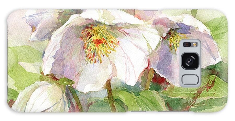 Hellebore Galaxy Case featuring the painting Hellebore by Garden Gate